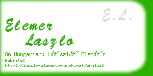 elemer laszlo business card